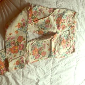 Floral jeans